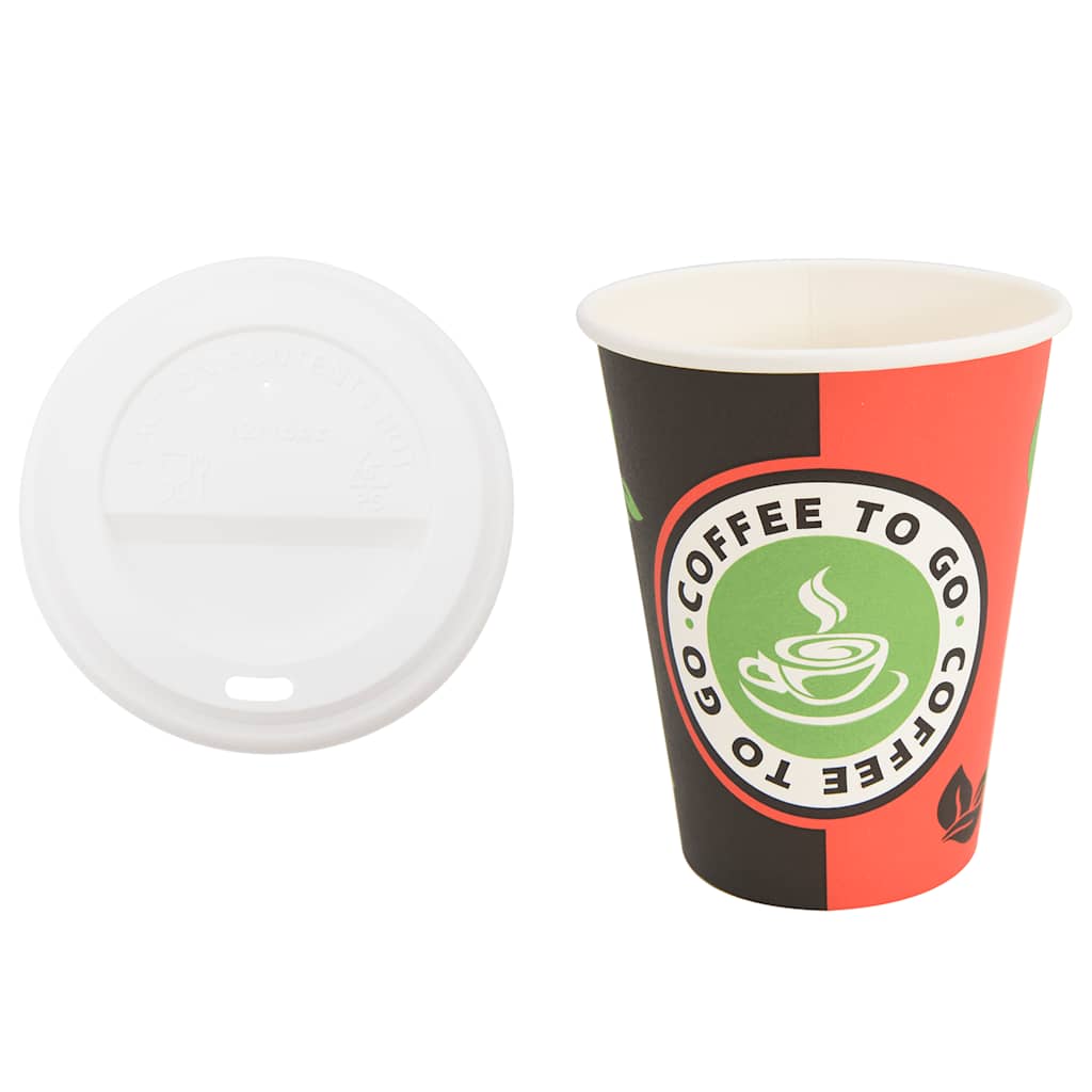 Papir kaffekopper med lokk 1000 stk 4oz 100 ml