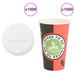 Papir kaffekopper med lokk 1000 stk 16oz 400 ml