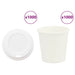 Papir kaffekopper med lokk 1000 stk 4oz 100 ml vidaXL