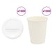 Papir kaffekopper med lokk 1000 stk 8oz 200 ml