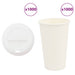 Papir kaffekopper med lokk 1000 stk 16oz 400 ml