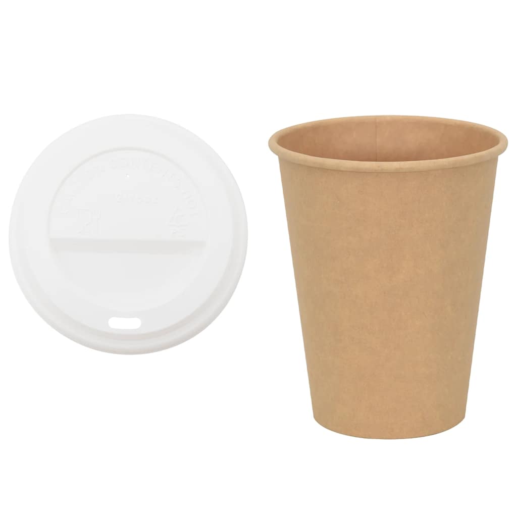 Papir kaffekopper med lokk 1000 stk 12oz 300 ml