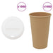 Papir kaffekopper med lokk 1000 stk 16oz 400 ml