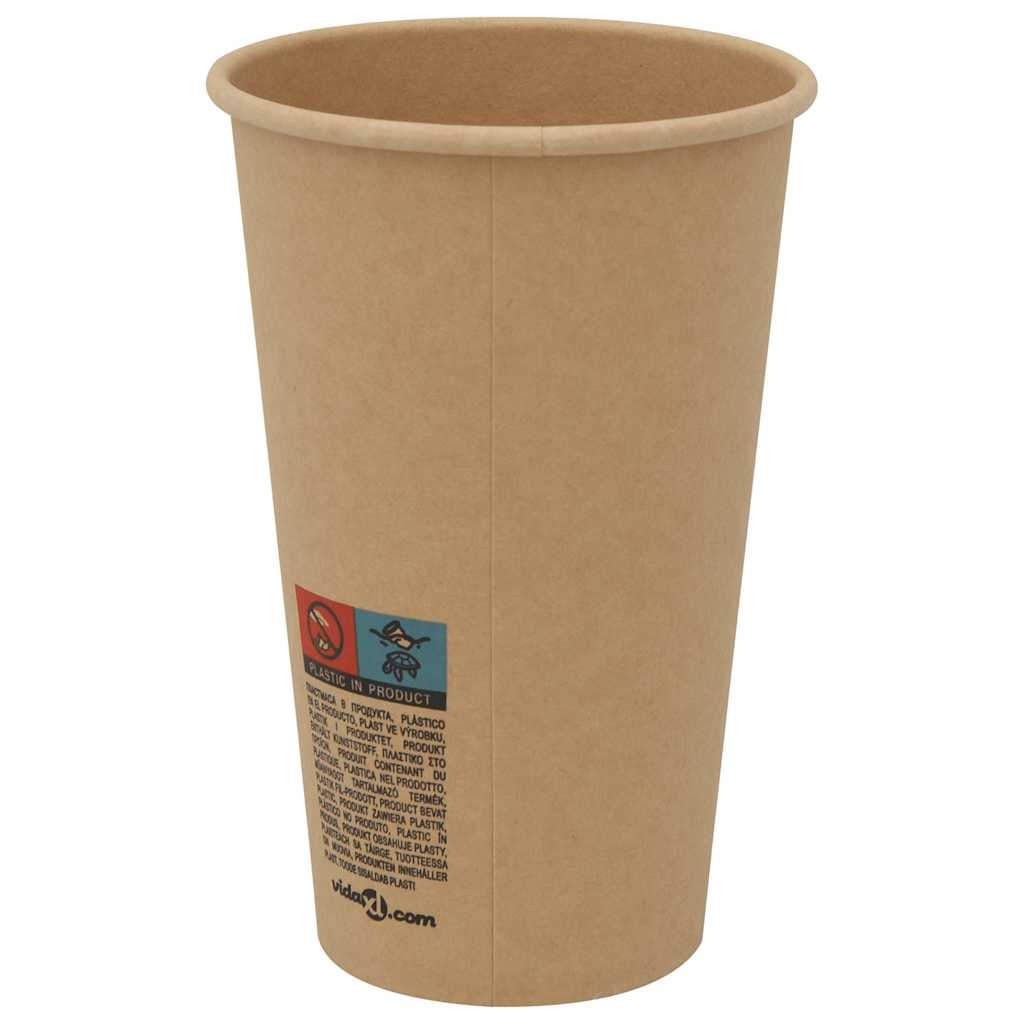 Papir kaffekopper med lokk 1000 stk 16oz 400 ml