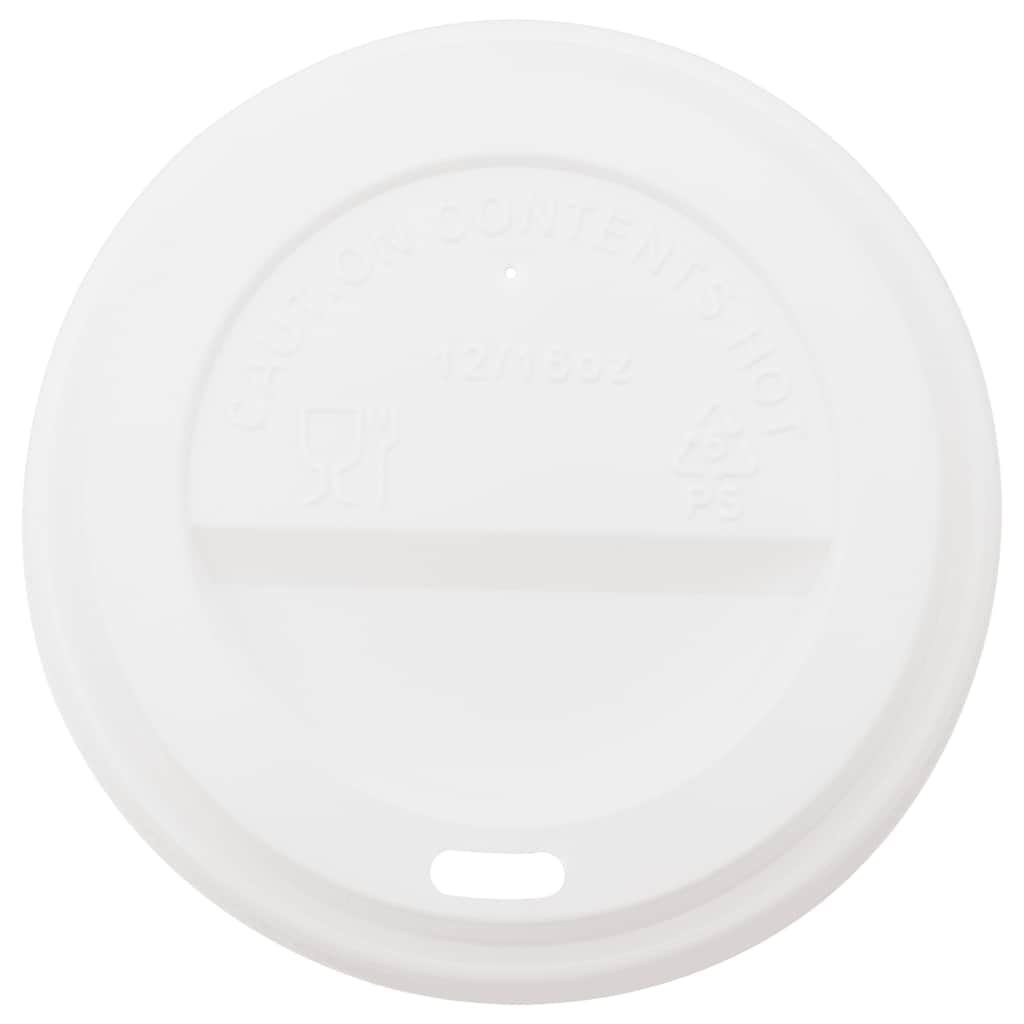 Papir kaffekopper med lokk 1000 stk 16oz 400 ml vidaXL