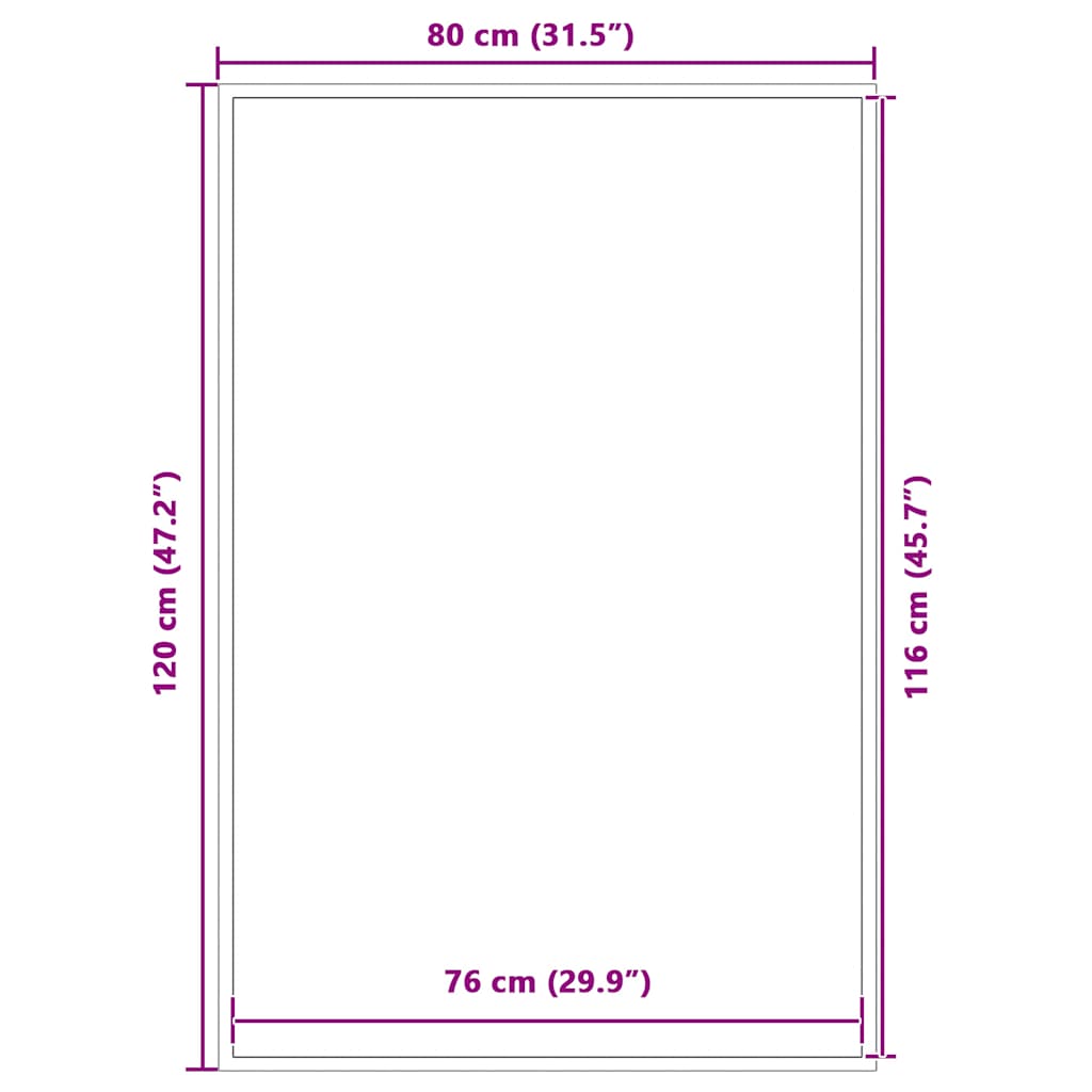 Dørmatte brun 80x120 cm