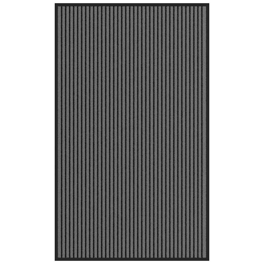Dørmatte Stripe Svart og Grå 90x150 cm