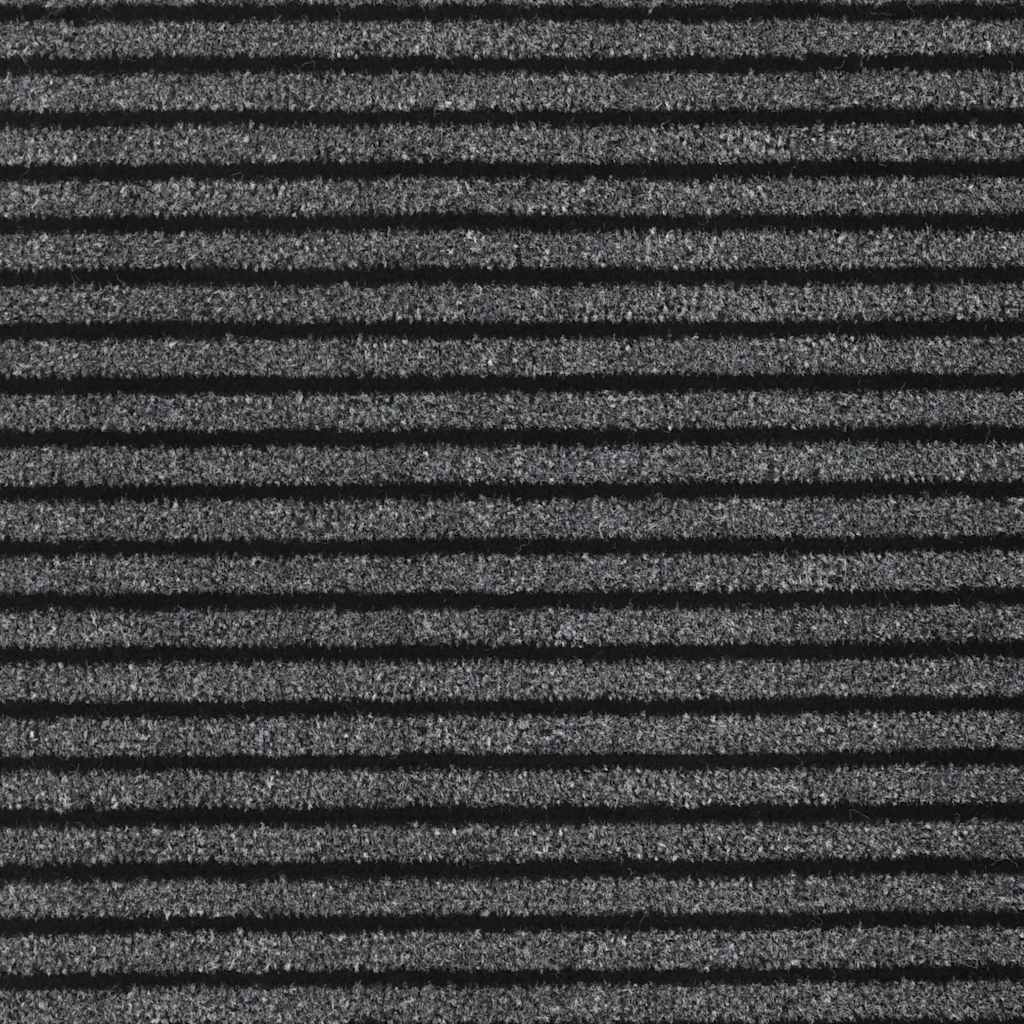 Dørmatte Stripe Svart og Grå 115x500 cm