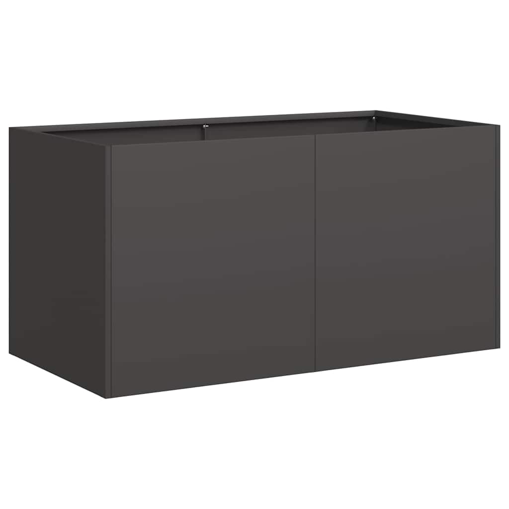 Plantekasse svart 80x40x40 cm kaldvalset stål