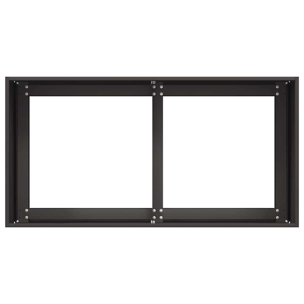 Plantekasse svart 80x40x40 cm kaldvalset stål