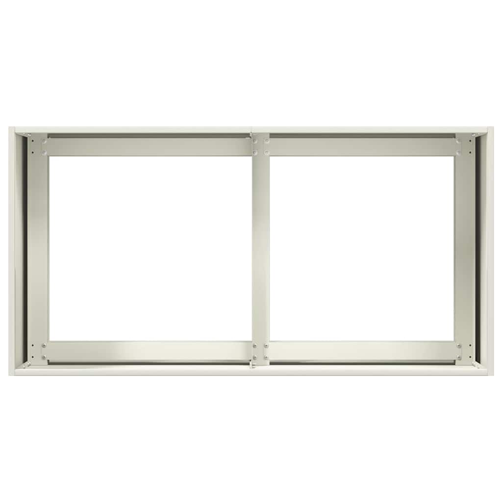 Plantekasse hvit 80x40x40 cm kaldvalset stål