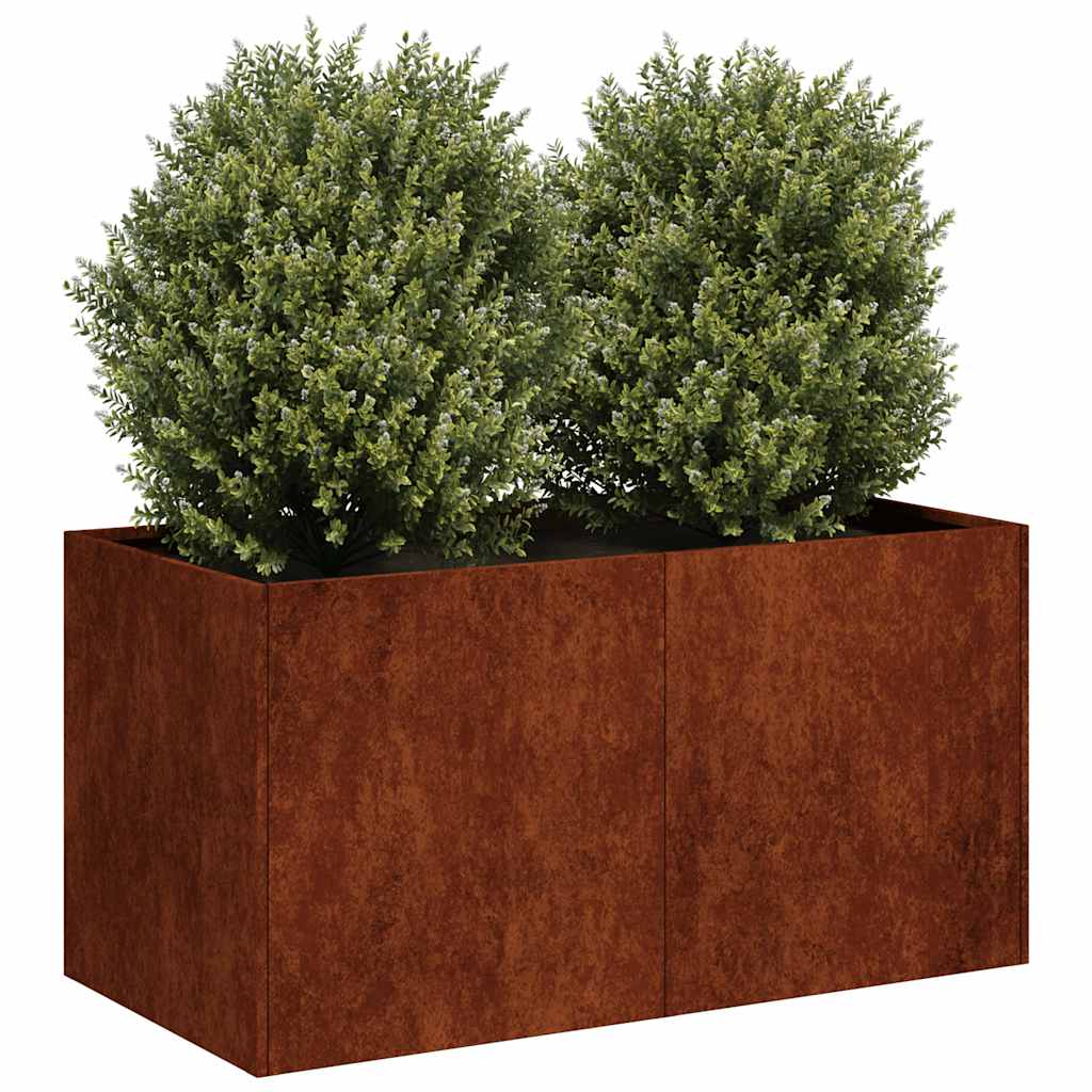 Plantekasse rust 80x40x40 cm forvitringsstål
