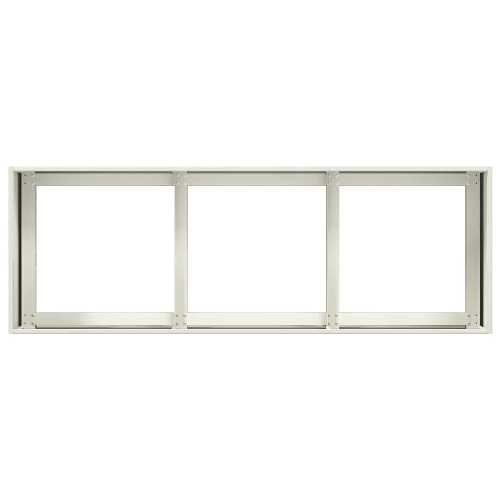 Plantekasse hvit 120x40x40 cm kaldvalset stål
