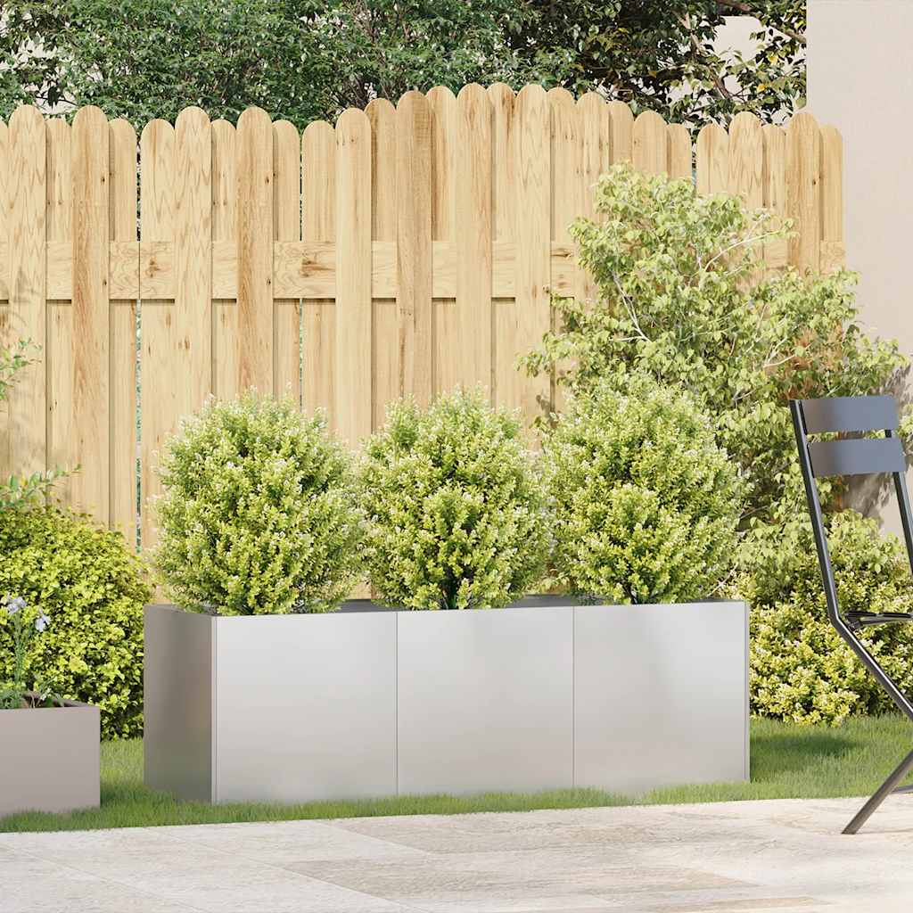 Plantekasse 120x40x40 cm rustfritt stål