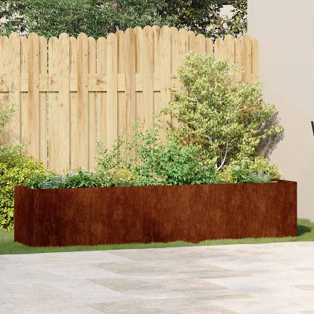 Plantekasse Rusty 200x40x40 cm forvitringsstål