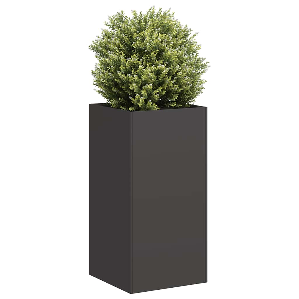 Plantekasse svart 40x40x80 cm kaldvalset stål