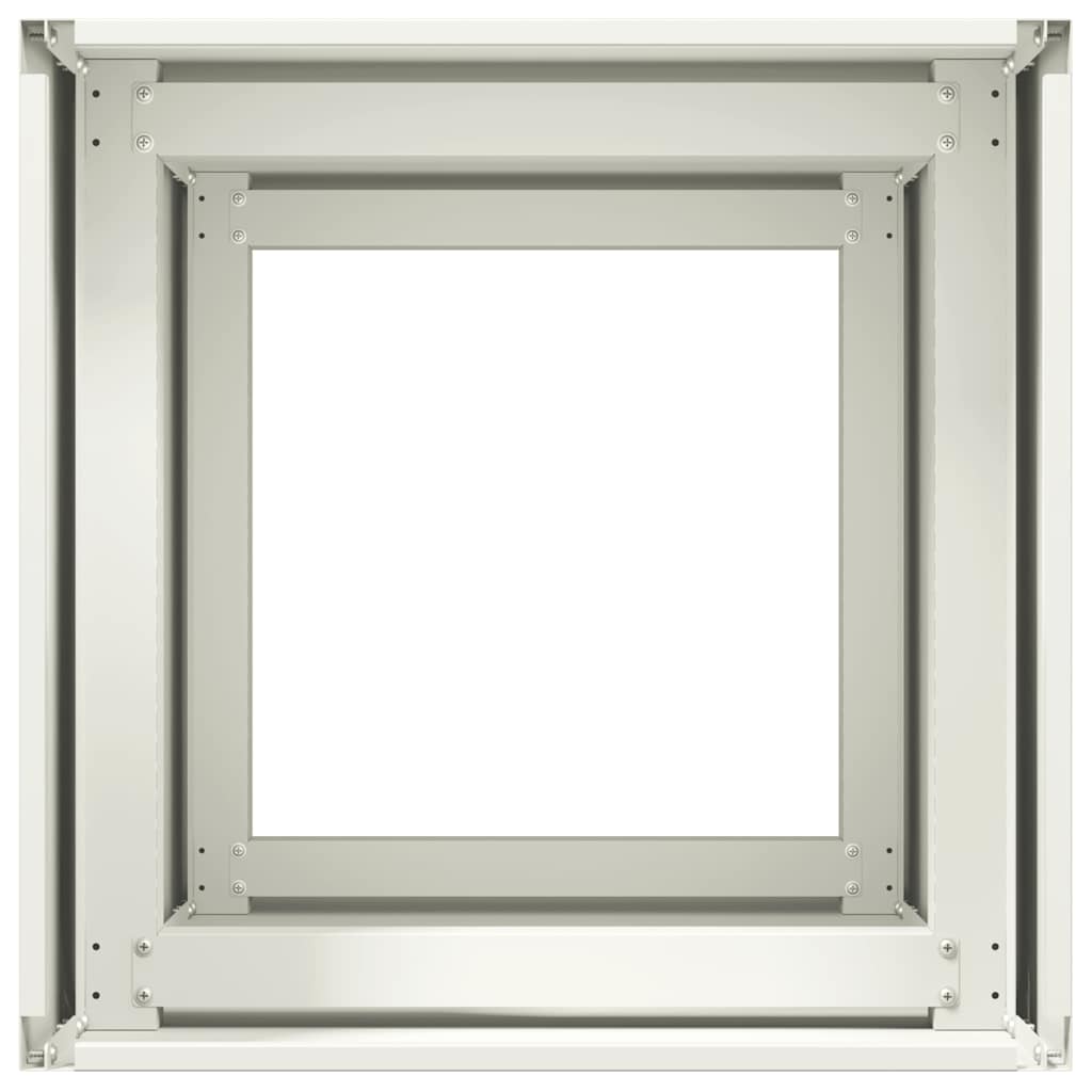 Plantekasse hvit 40x40x80 cm kaldvalset stål
