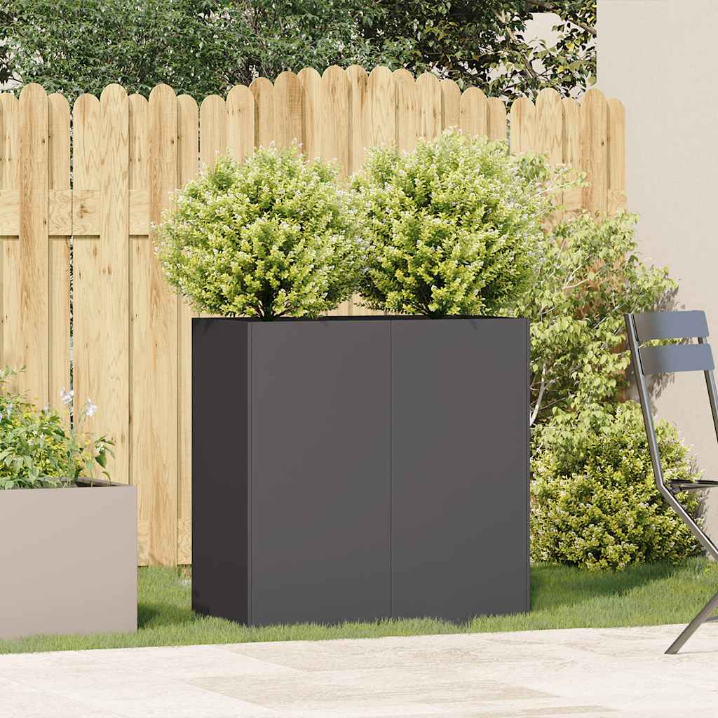 Plantekasse svart 80x40x80 cm kaldvalset stål