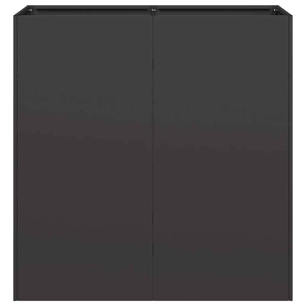 Plantekasse svart 80x40x80 cm kaldvalset stål