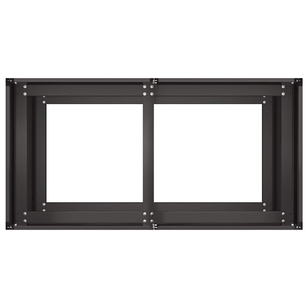 Plantekasse svart 80x40x80 cm kaldvalset stål