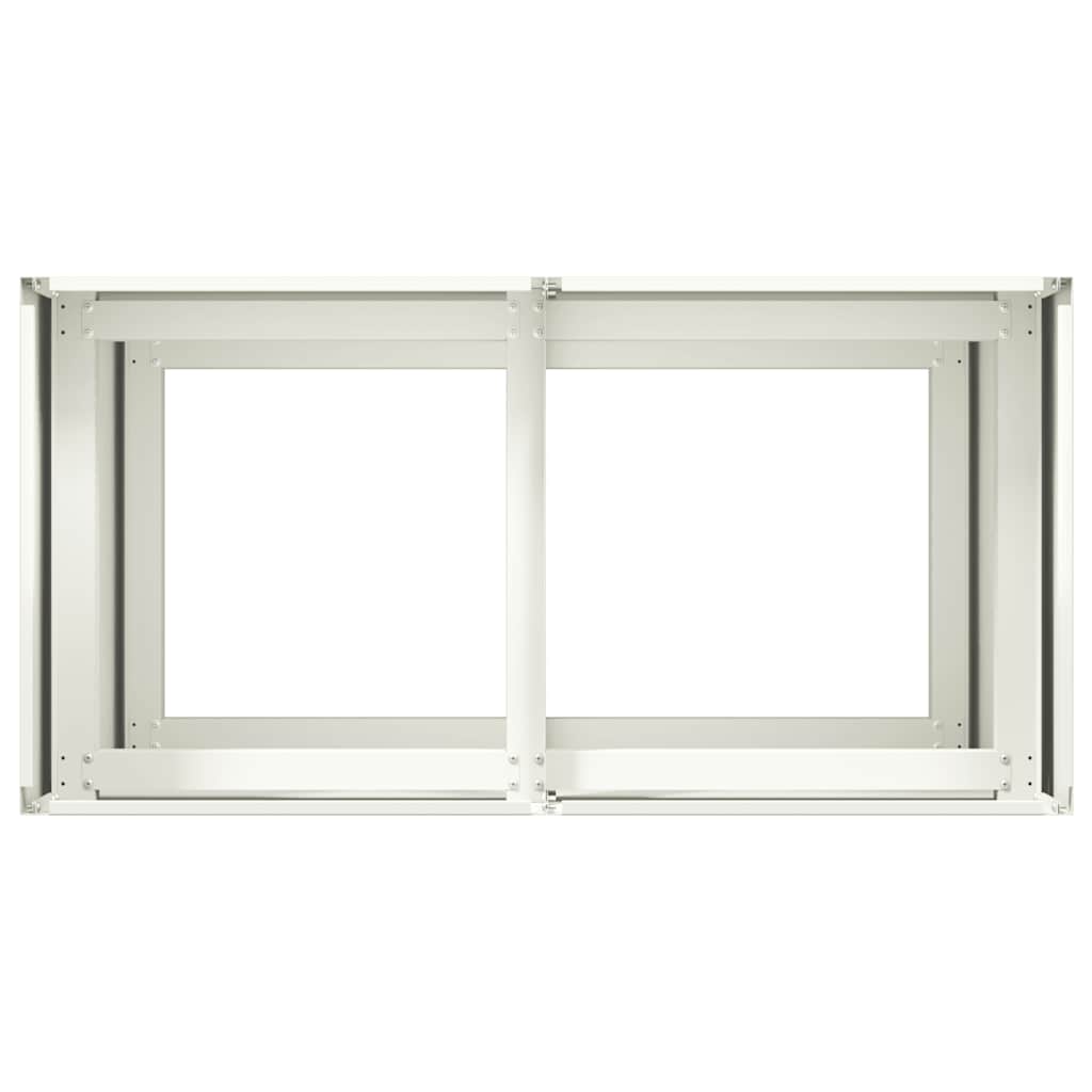 Plantekasse hvit 80x40x80 cm kaldvalset stål
