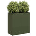 Plantekasse olivengrønn 80x40x80 cm kaldvalset stål