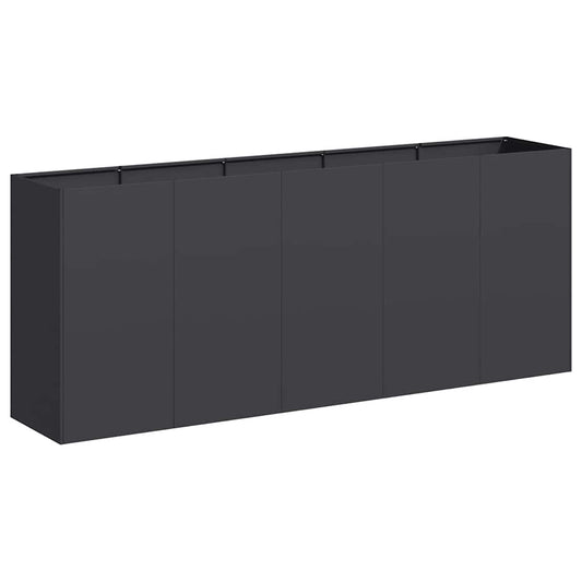 Plantekasse svart 200x40x80 cm kaldvalset stål