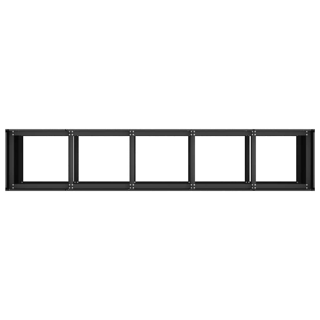 Plantekasse svart 200x40x80 cm kaldvalset stål