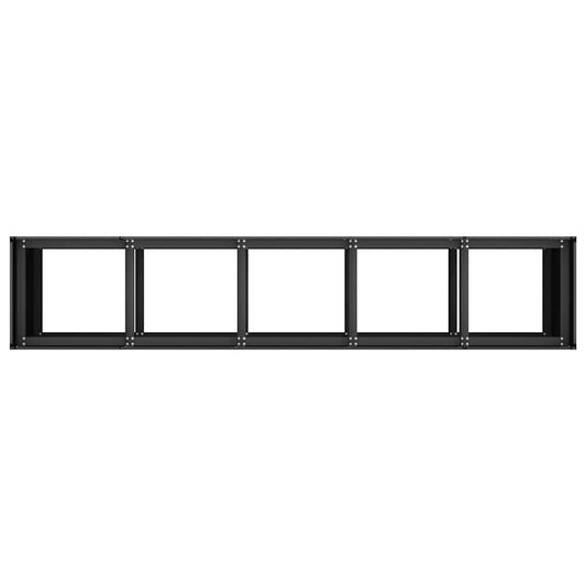 Plantekasse svart 200x40x80 cm kaldvalset stål