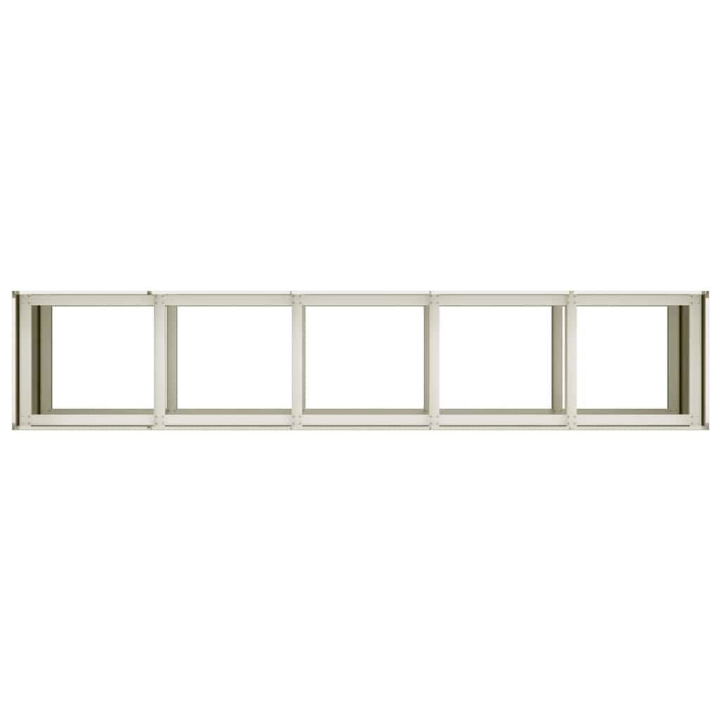 Plantekasse hvit 200x40x80 cm kaldvalset stål