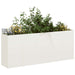 Plantekasse hvit 200x40x80 cm kaldvalset stål