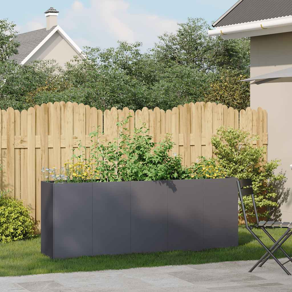 Plantekasse antrasitt 200x40x80 cm kaldvalset stål