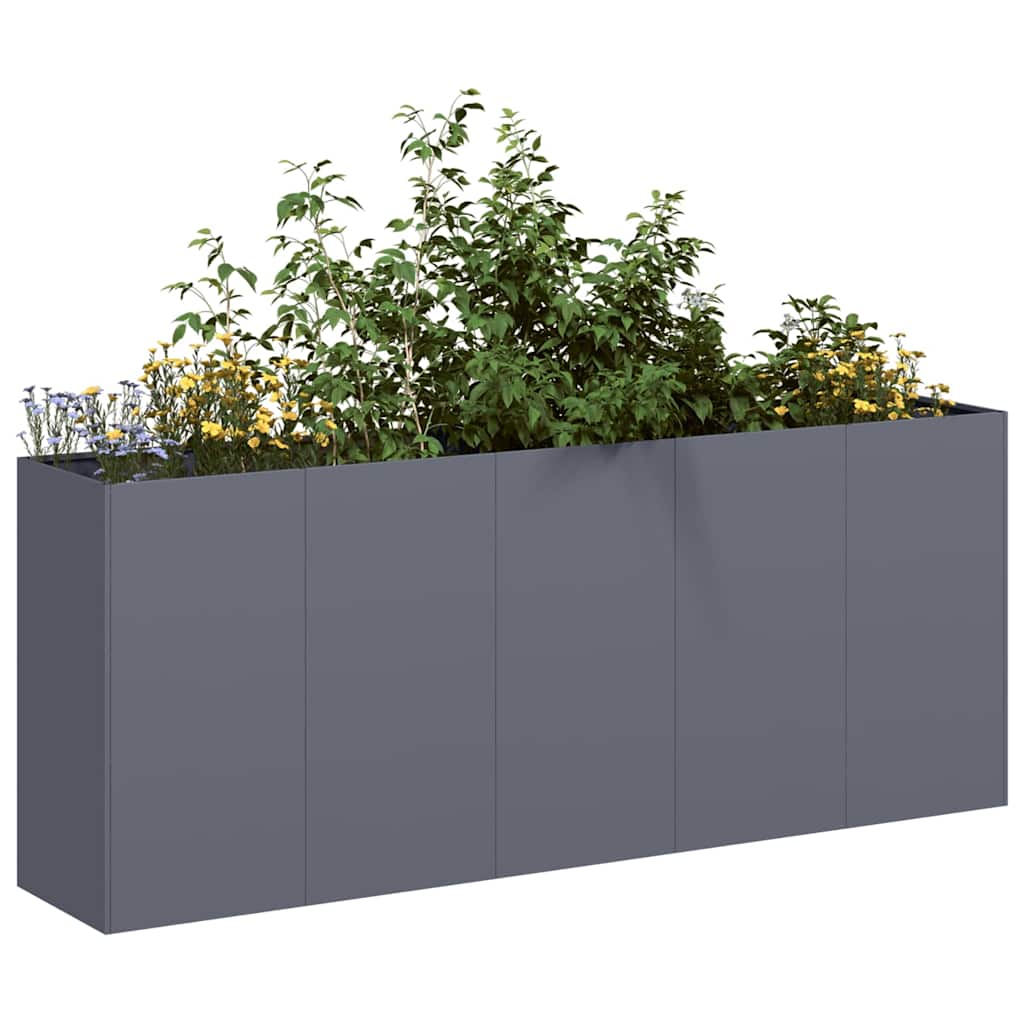 Plantekasse antrasitt 200x40x80 cm kaldvalset stål