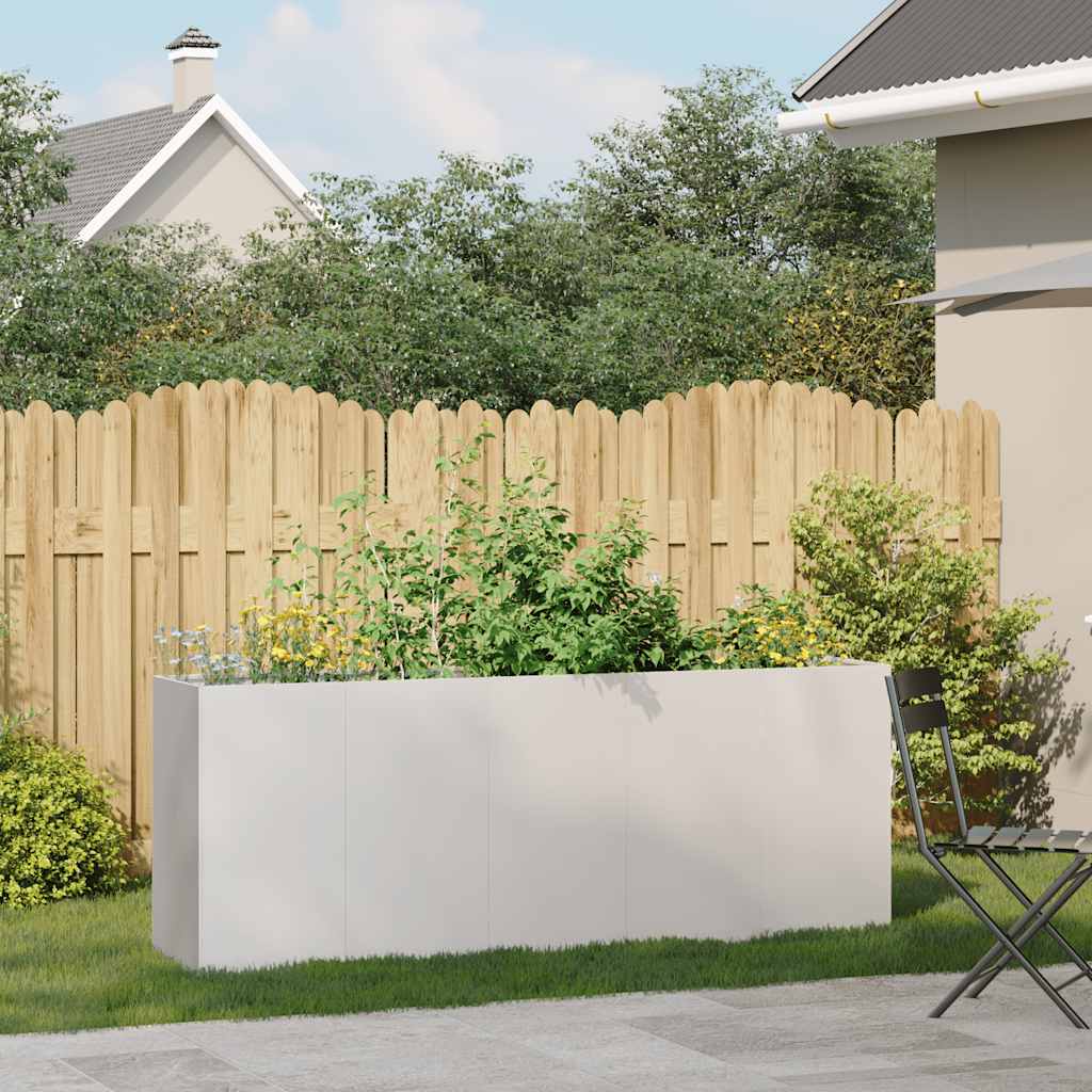 Plantekasse 200x40x80 cm rustfritt stål