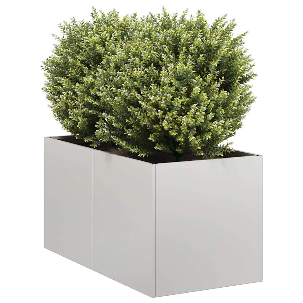 Plantekasse 40x80x40 cm rustfritt stål vidaXL