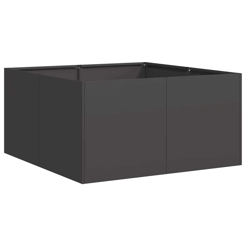 Plantekasse svart 80x80x40 cm kaldvalset stål