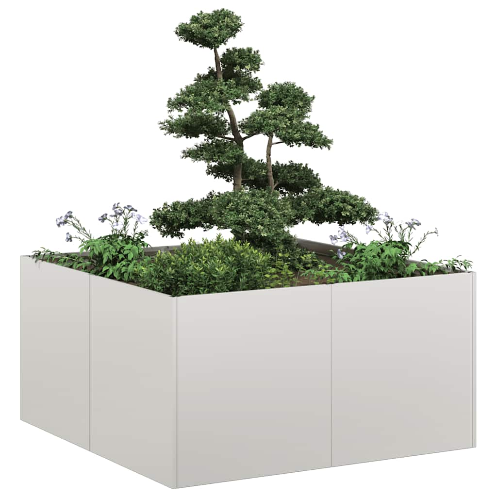 Plantekasse 80x80x40 cm Rustfritt stål