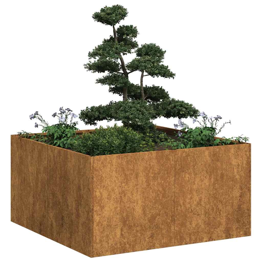 Plantekasse rust 80x80x40 cm forvitringsstål