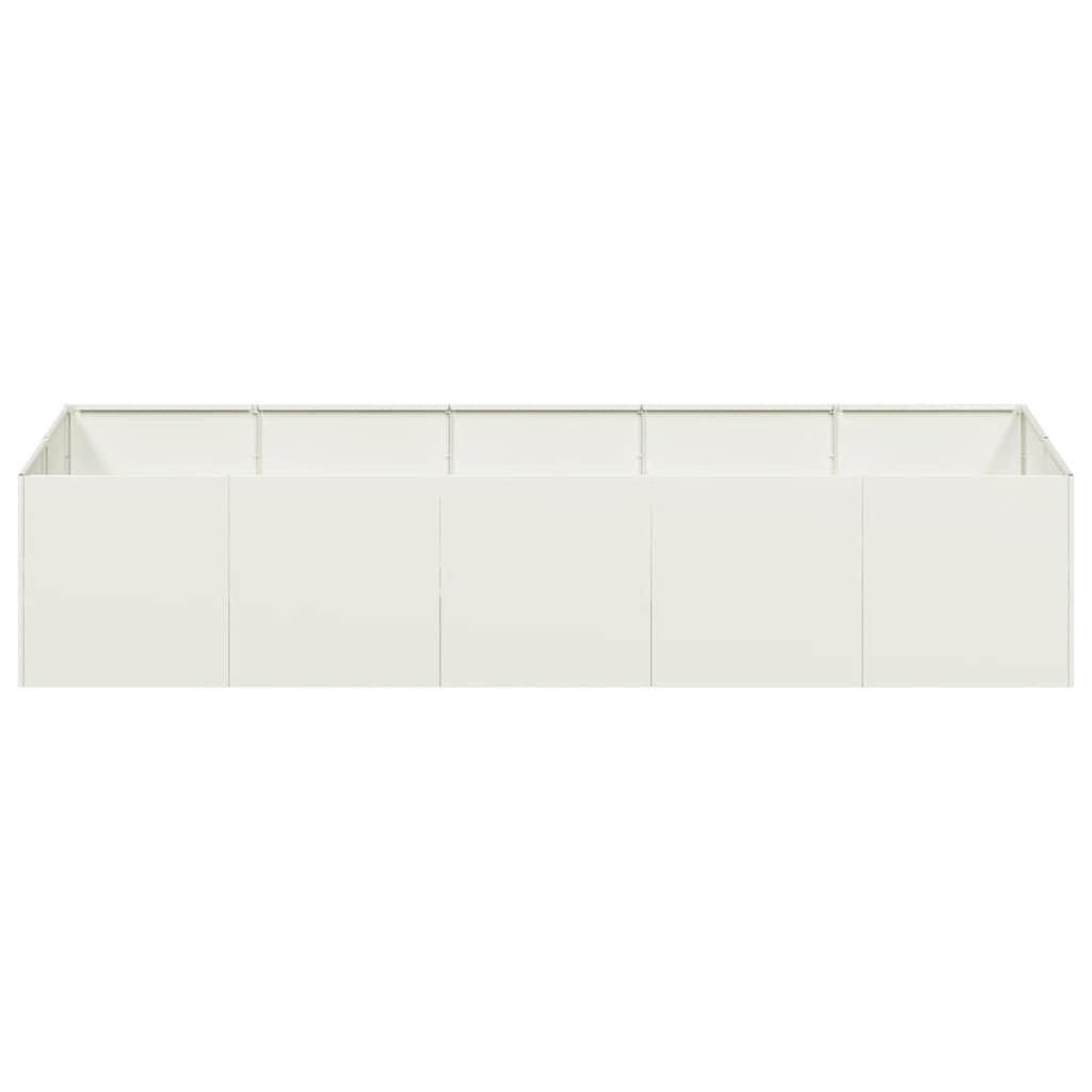Plantekasse hvit 200x80x40 cm stål