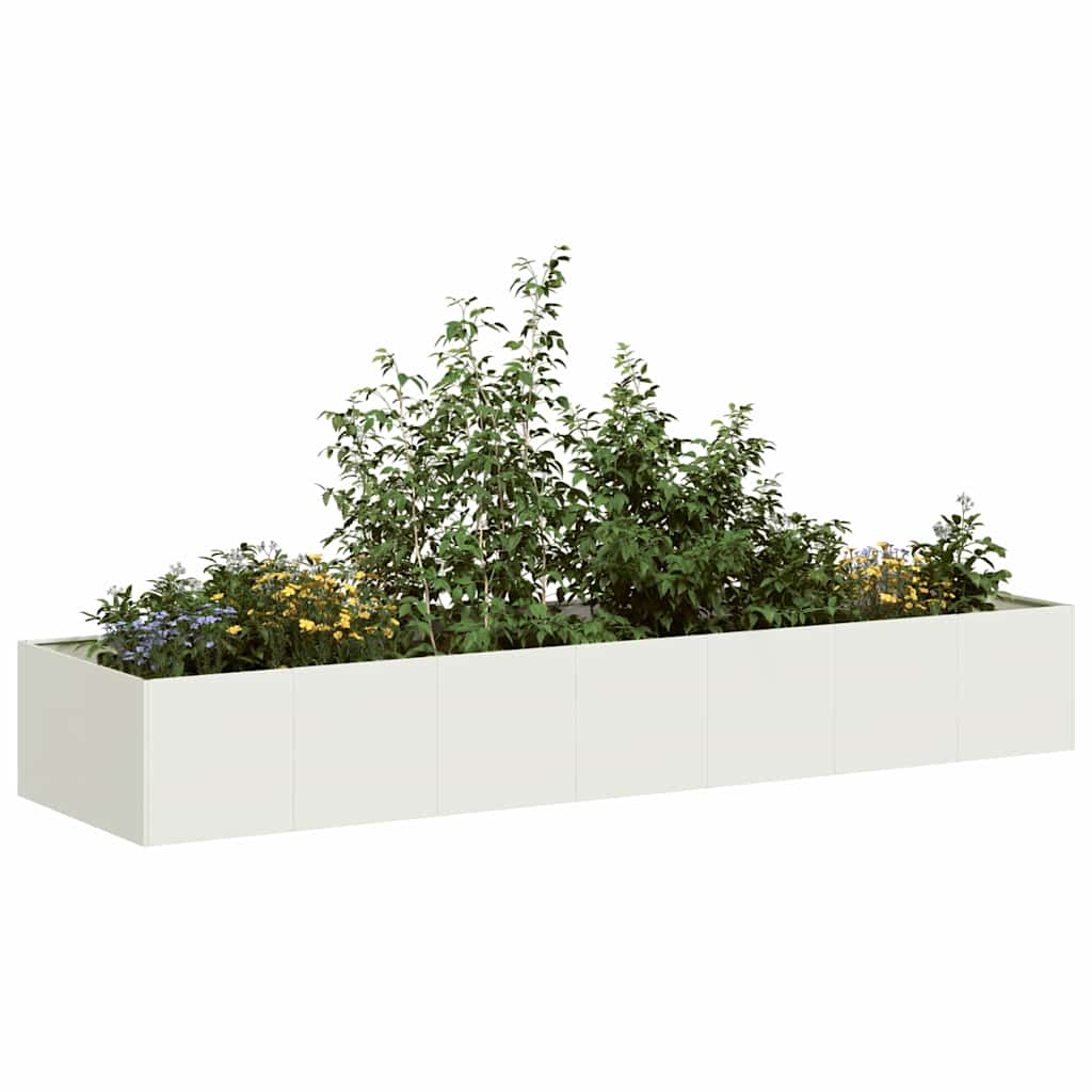 Plantekasse hvit 280x80x40 cm stål