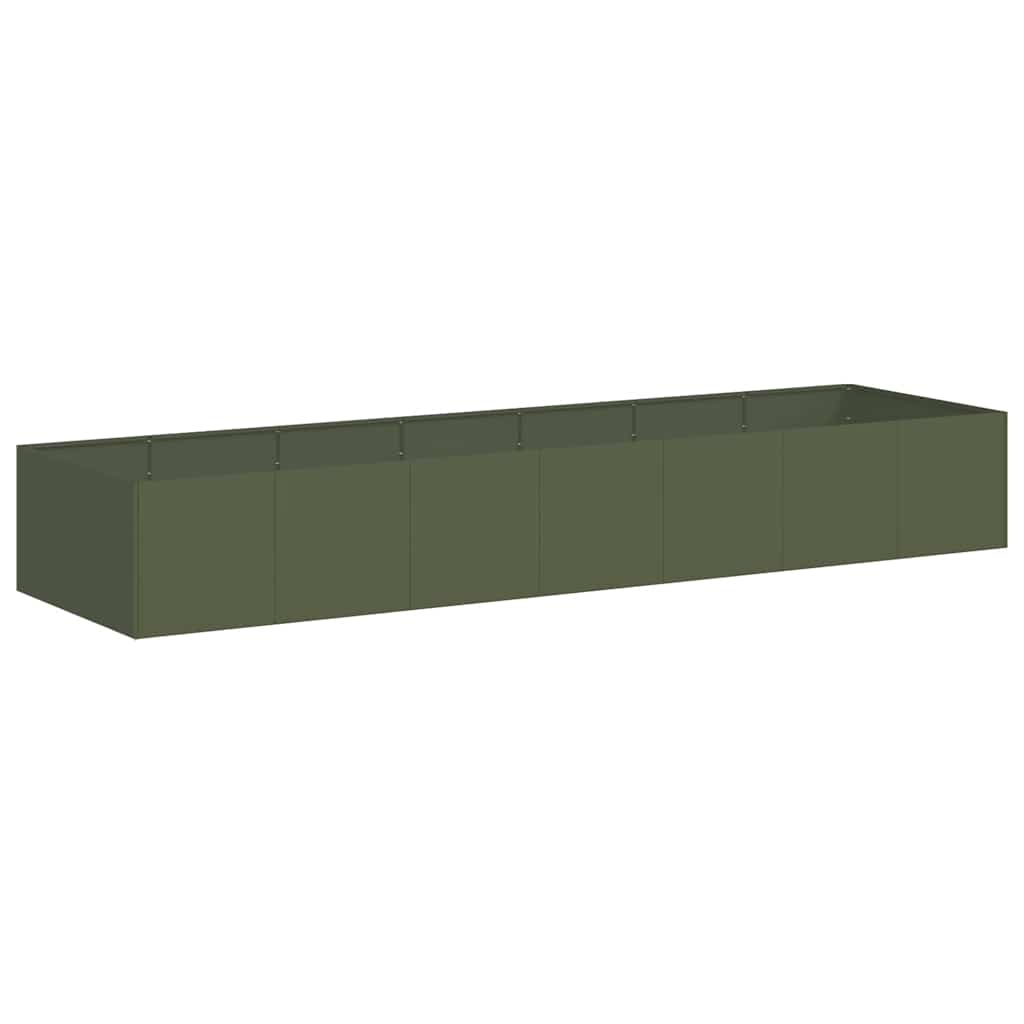 Plantekasse olivengrønn 280x80x40 cm stål