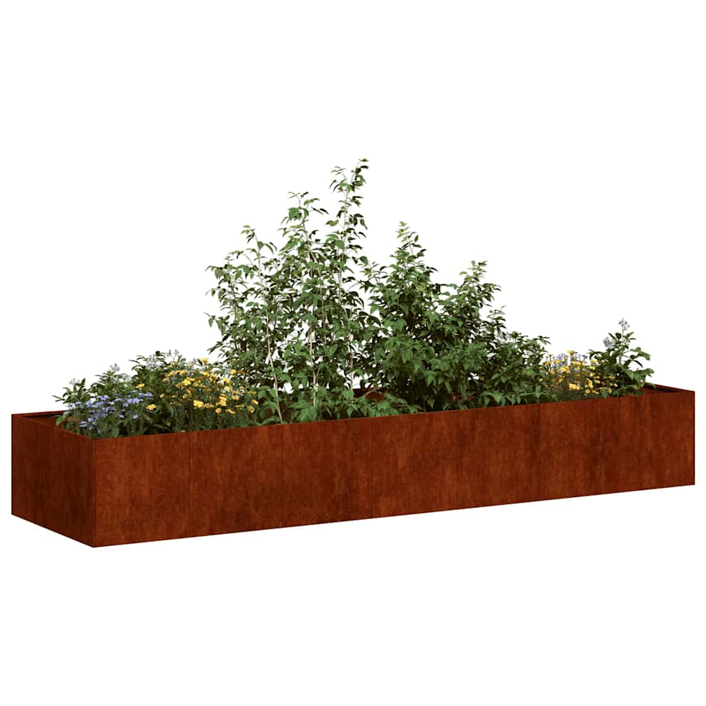 Plantekasse rust 280x80x40 cm forvitringsstål