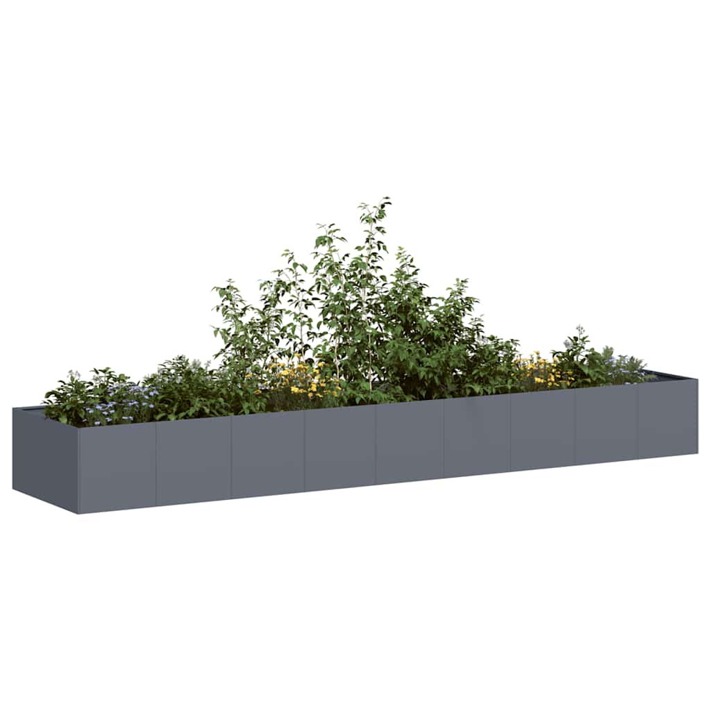 Plantekasse antrasitt 360x80x40 cm stål
