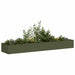 Plantekasse olivengrønn 360x80x40 cm stål