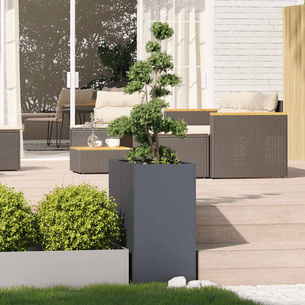 Plantekasse antrasitt 40x80x80 cm stål