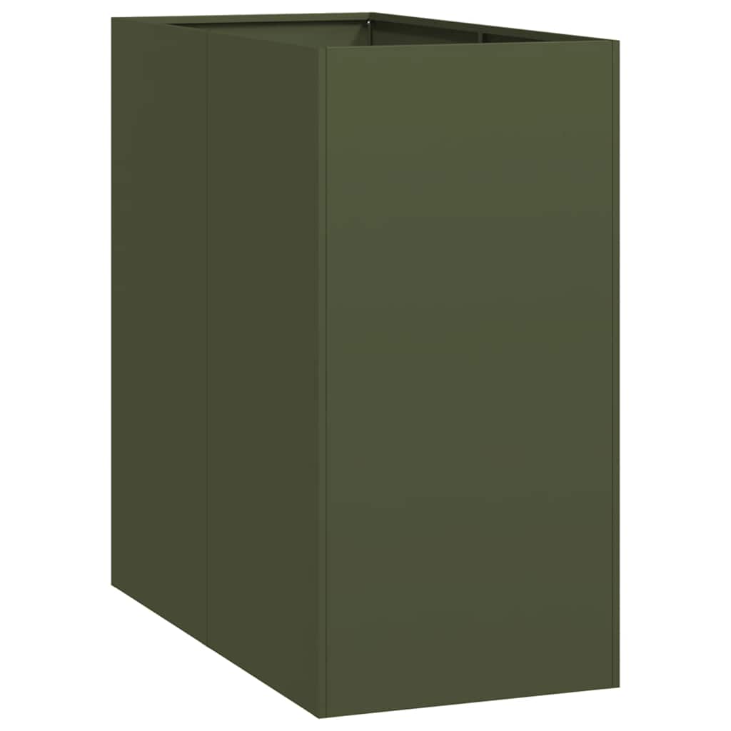Plantekasse olivengrønn 40x80x80 cm stål