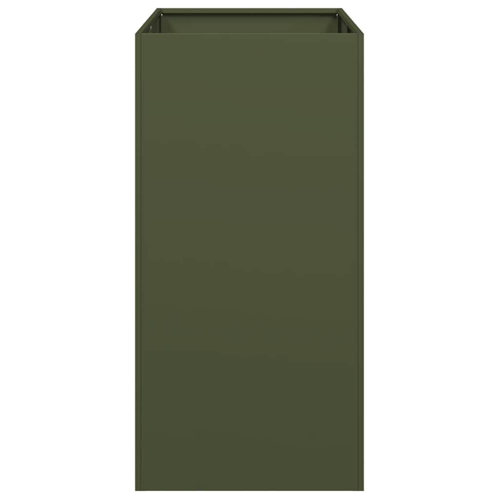 Plantekasse olivengrønn 40x80x80 cm stål