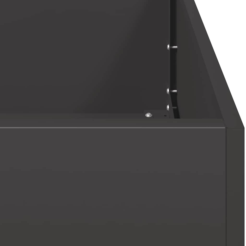 Plantekasse svart 80x80x80 cm stål