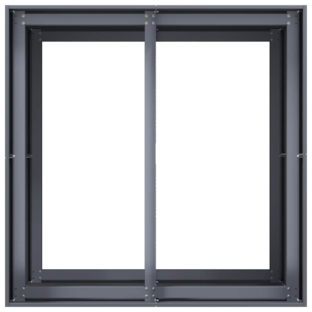 Plantekasse antrasitt 80x80x80 cm stål