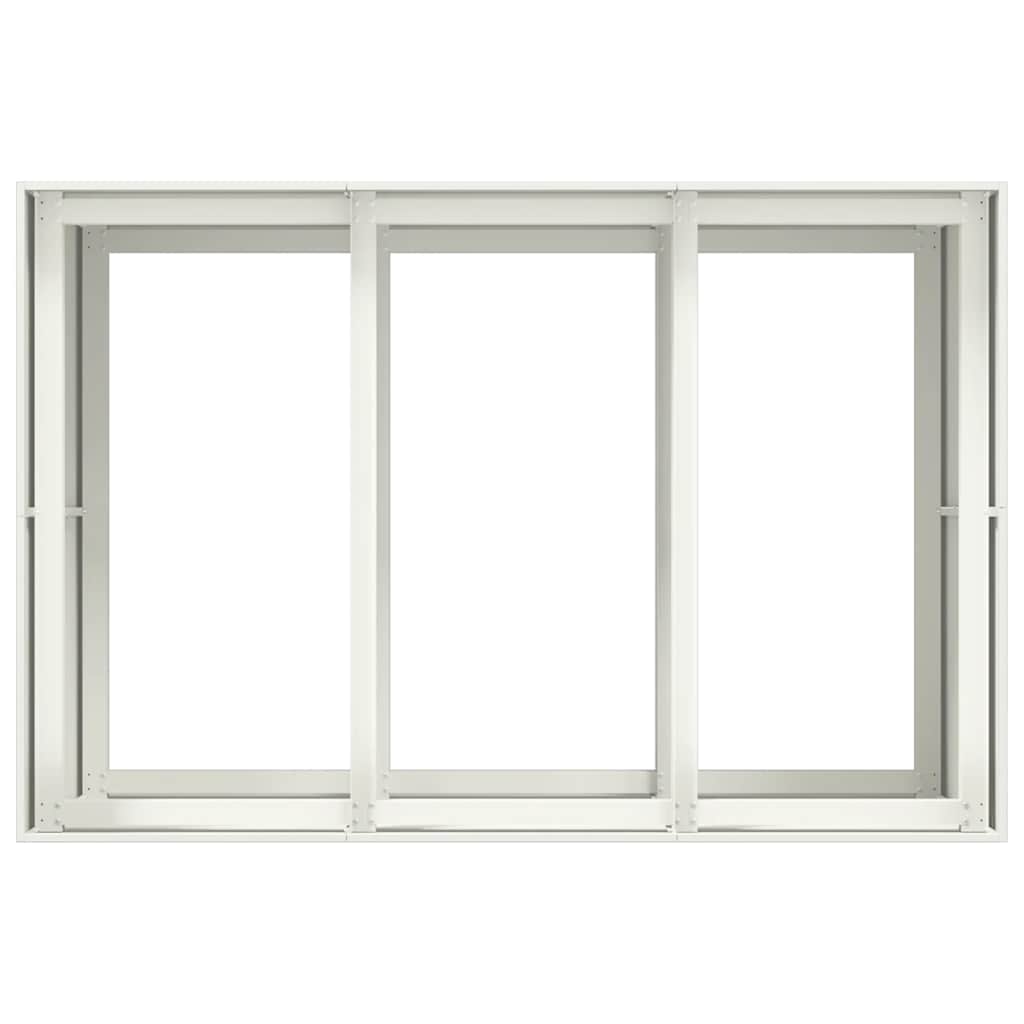 Plantekasse hvit 120x80x80 cm stål